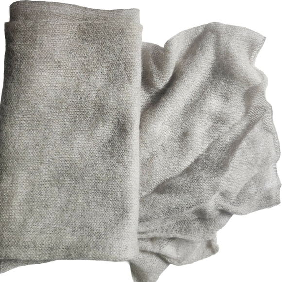 H&M Accessories - H&M Large Light Gray Mohair Blend Scarf‎